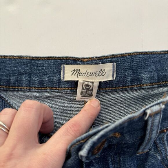 Madewell The High Rise Slim Crop Boyjean Denim Jeans in Medium Wash Womens 25 - Picture 4 of 12